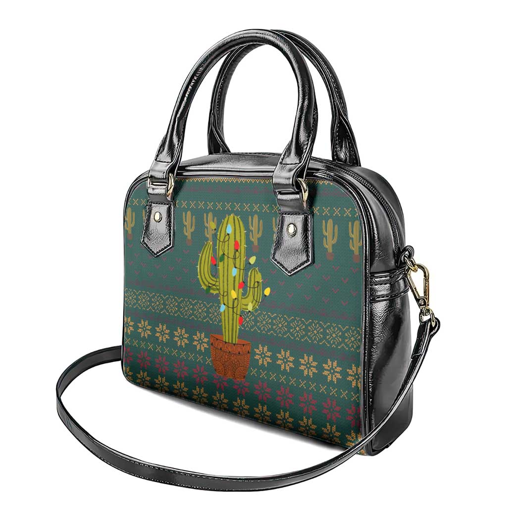 Cactus Christmas Shoulder Handbag Xmas Holiday Patterns - Wonder Print Shop