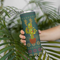 Cactus Christmas Skinny Tumbler Xmas Holiday Patterns - Wonder Print Shop