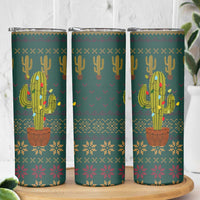Cactus Christmas Skinny Tumbler Xmas Holiday Patterns - Wonder Print Shop