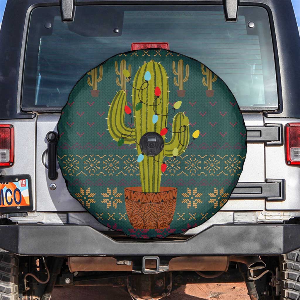 Cactus Christmas Spare Tire Cover Xmas Holiday Patterns - Wonder Print Shop