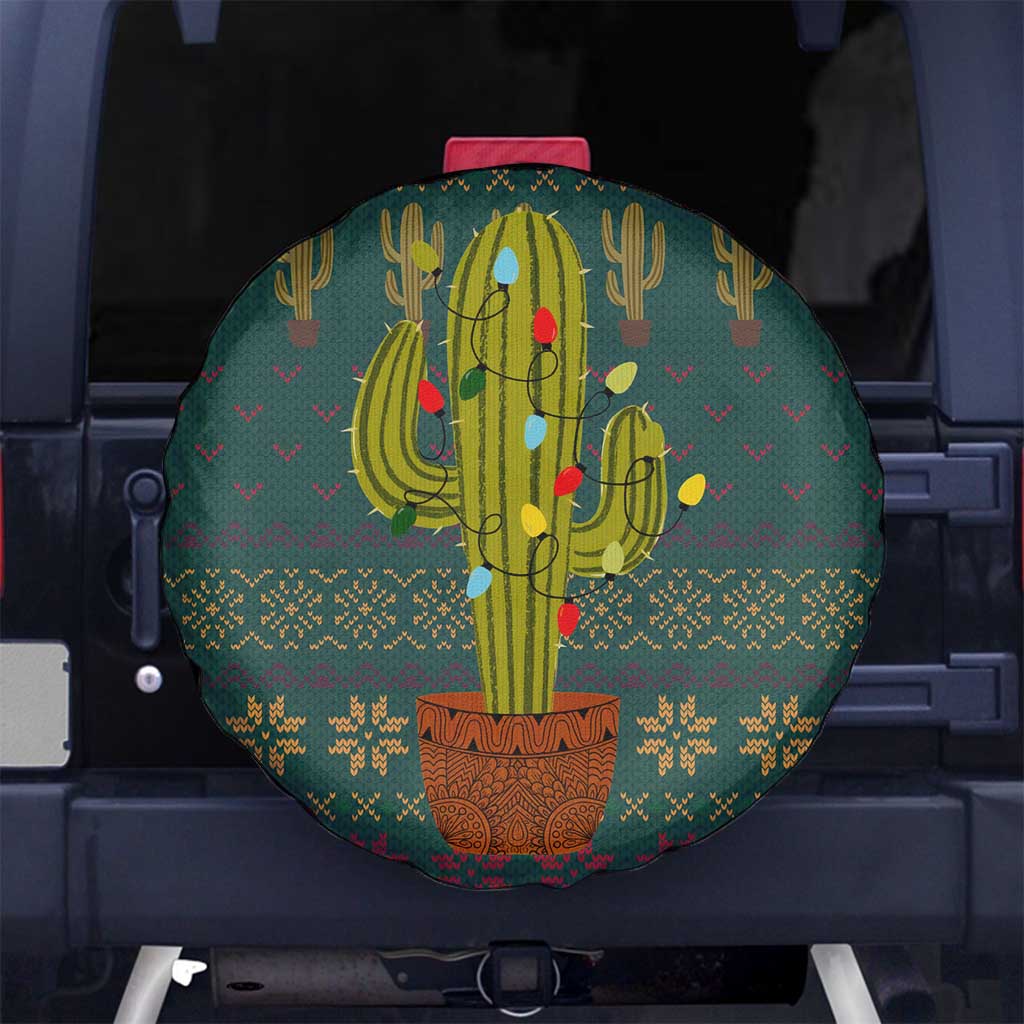 Cactus Christmas Spare Tire Cover Xmas Holiday Patterns - Wonder Print Shop