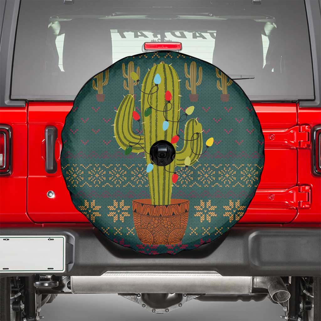 Cactus Christmas Spare Tire Cover Xmas Holiday Patterns - Wonder Print Shop