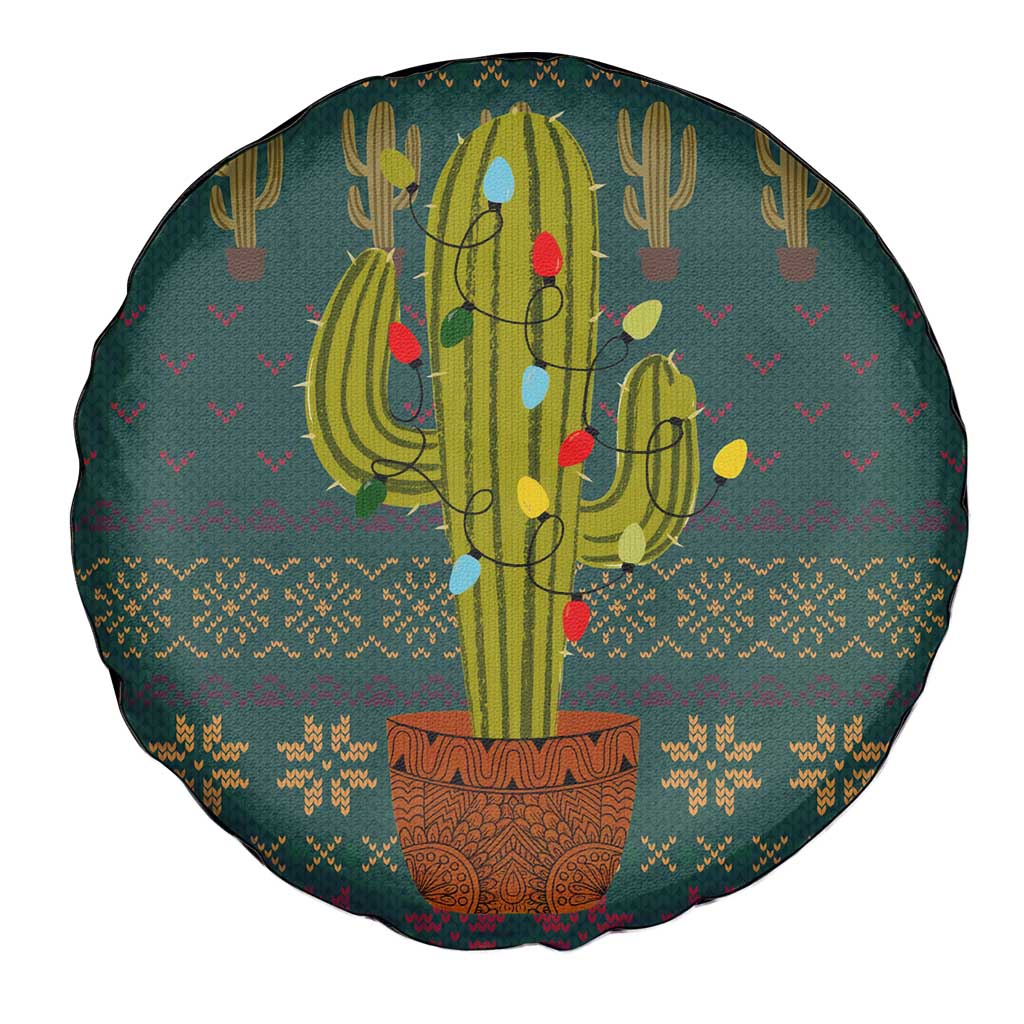 Cactus Christmas Spare Tire Cover Xmas Holiday Patterns - Wonder Print Shop
