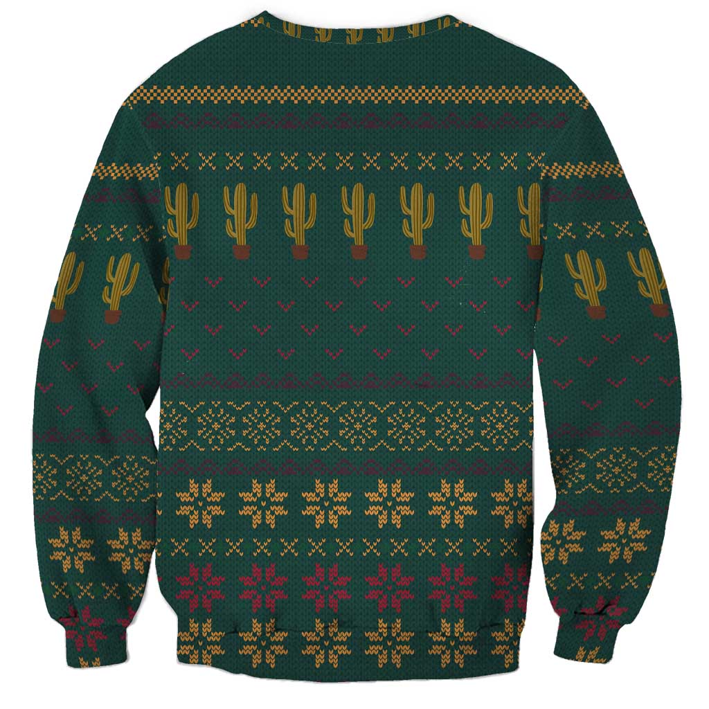 Cactus Christmas Sweatshirt Xmas Holiday Patterns - Wonder Print Shop