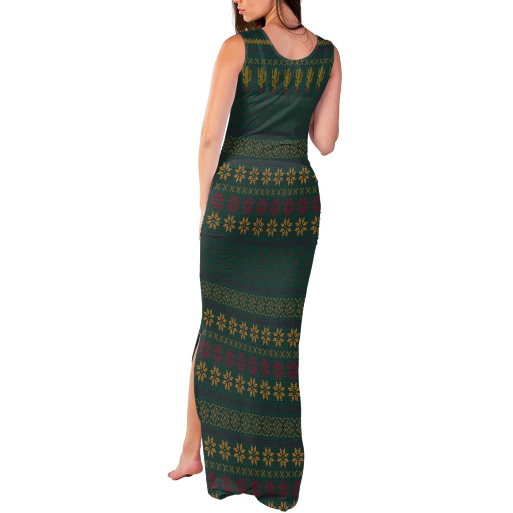 Cactus Christmas Tank Maxi Dress Xmas Holiday Patterns - Wonder Print Shop