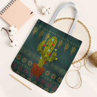 Cactus Christmas Tote Bag Xmas Holiday Patterns - Wonder Print Shop