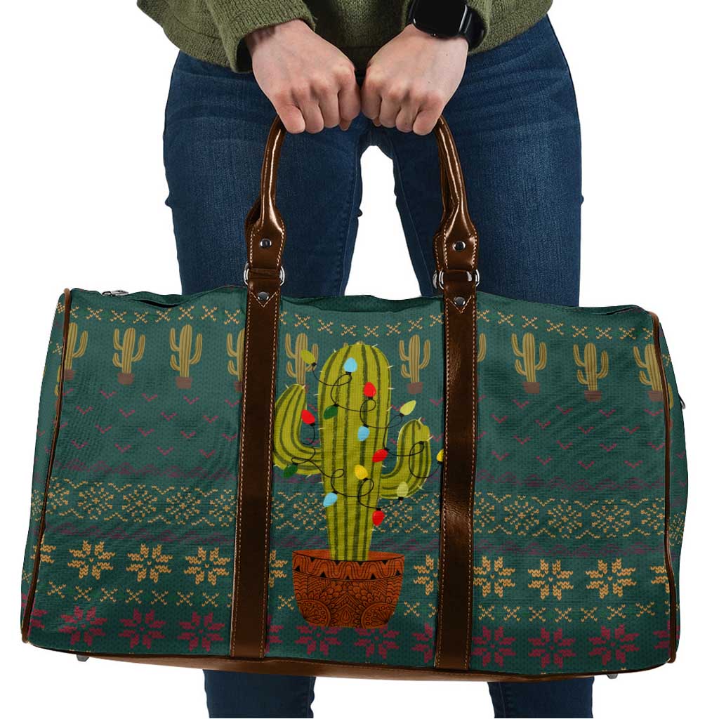 Cactus Christmas Travel Bag Xmas Holiday Patterns - Wonder Print Shop