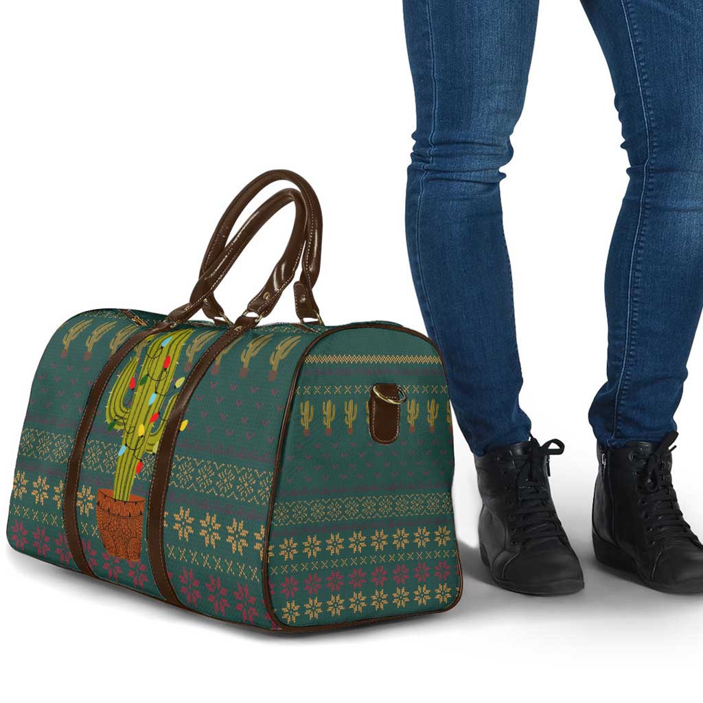 Cactus Christmas Travel Bag Xmas Holiday Patterns - Wonder Print Shop