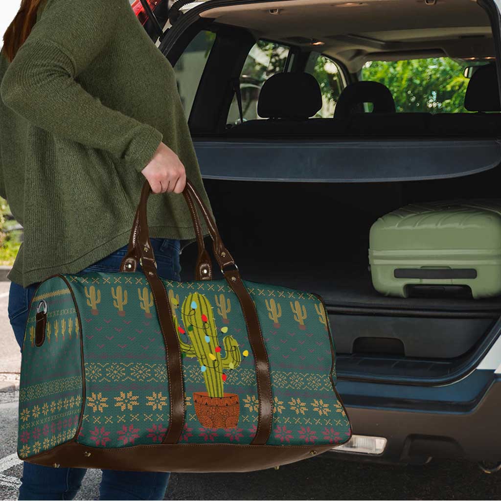 Cactus Christmas Travel Bag Xmas Holiday Patterns - Wonder Print Shop