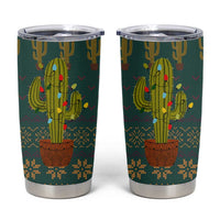 Cactus Christmas Tumbler Cup Xmas Holiday Patterns - Wonder Print Shop