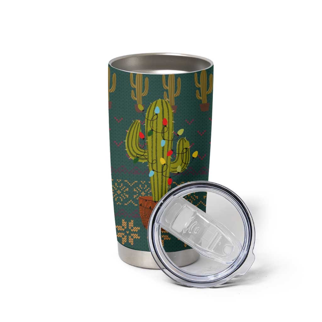 Cactus Christmas Tumbler Cup Xmas Holiday Patterns - Wonder Print Shop