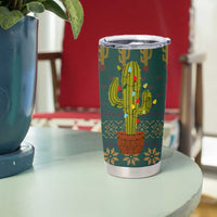 Cactus Christmas Tumbler Cup Xmas Holiday Patterns - Wonder Print Shop