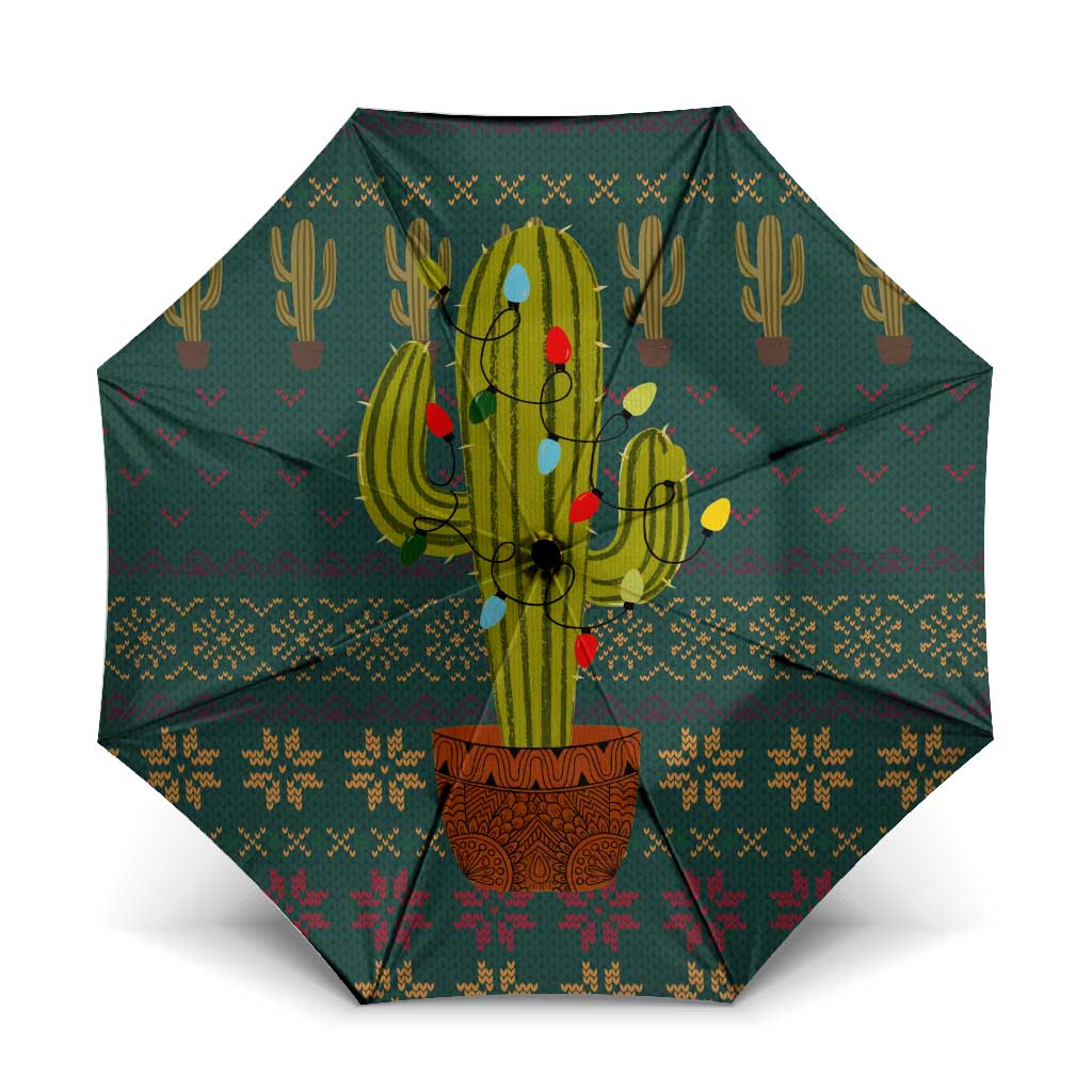 Cactus Christmas Umbrella Xmas Holiday Patterns - Wonder Print Shop