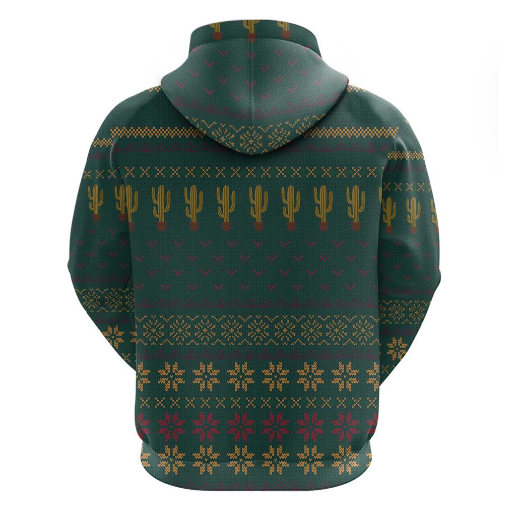 Cactus Christmas Zip Hoodie Xmas Holiday Patterns - Wonder Print Shop