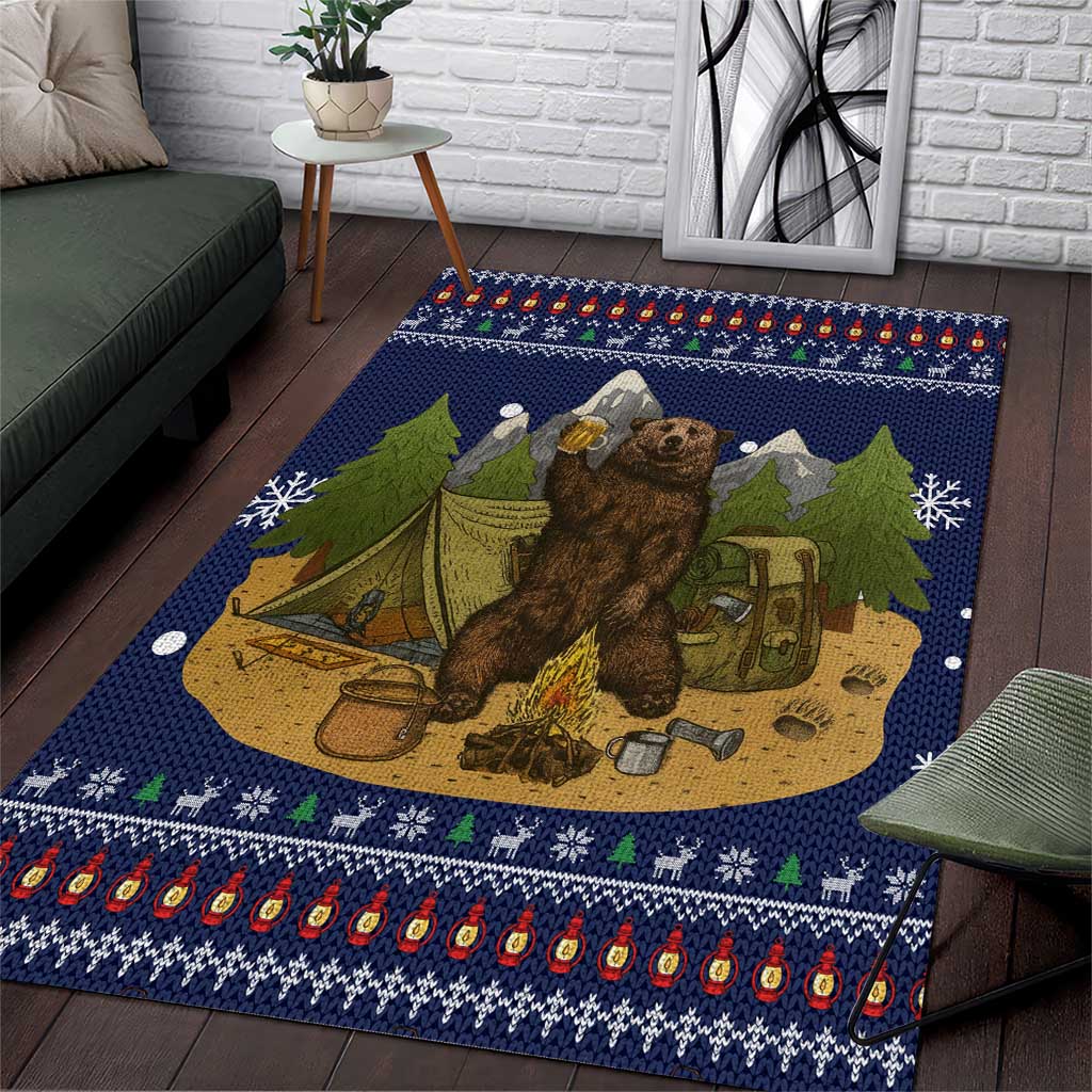 Camping I Hate People Christmas Area Rug Xmas Holiday Patterns - Wonder Print Shop