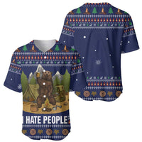 Camping I Hate People Christmas Baseball Jersey Xmas Holiday Patterns - Wonder Print Shop