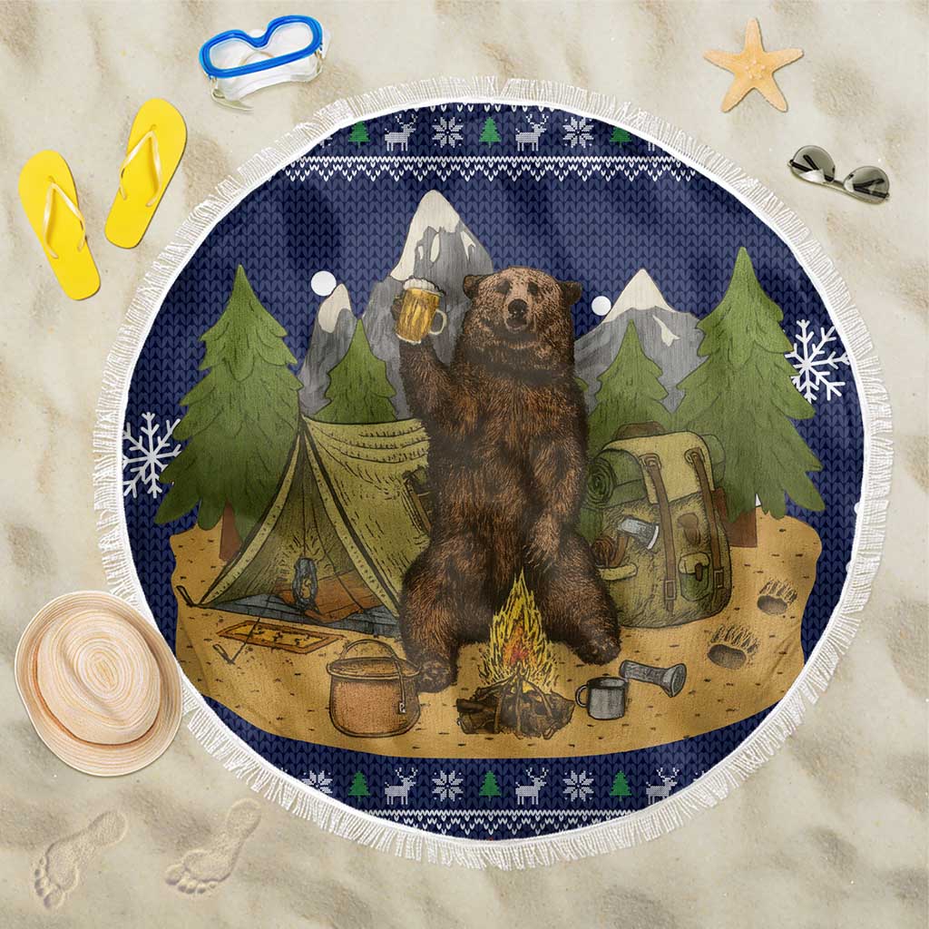 Camping I Hate People Christmas Beach Blanket Xmas Holiday Patterns - Wonder Print Shop