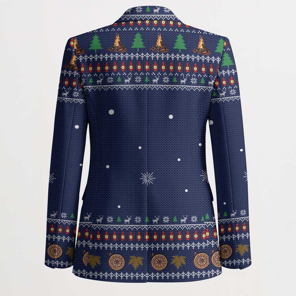 Camping I Hate People Christmas Blazer Xmas Holiday Patterns - Wonder Print Shop