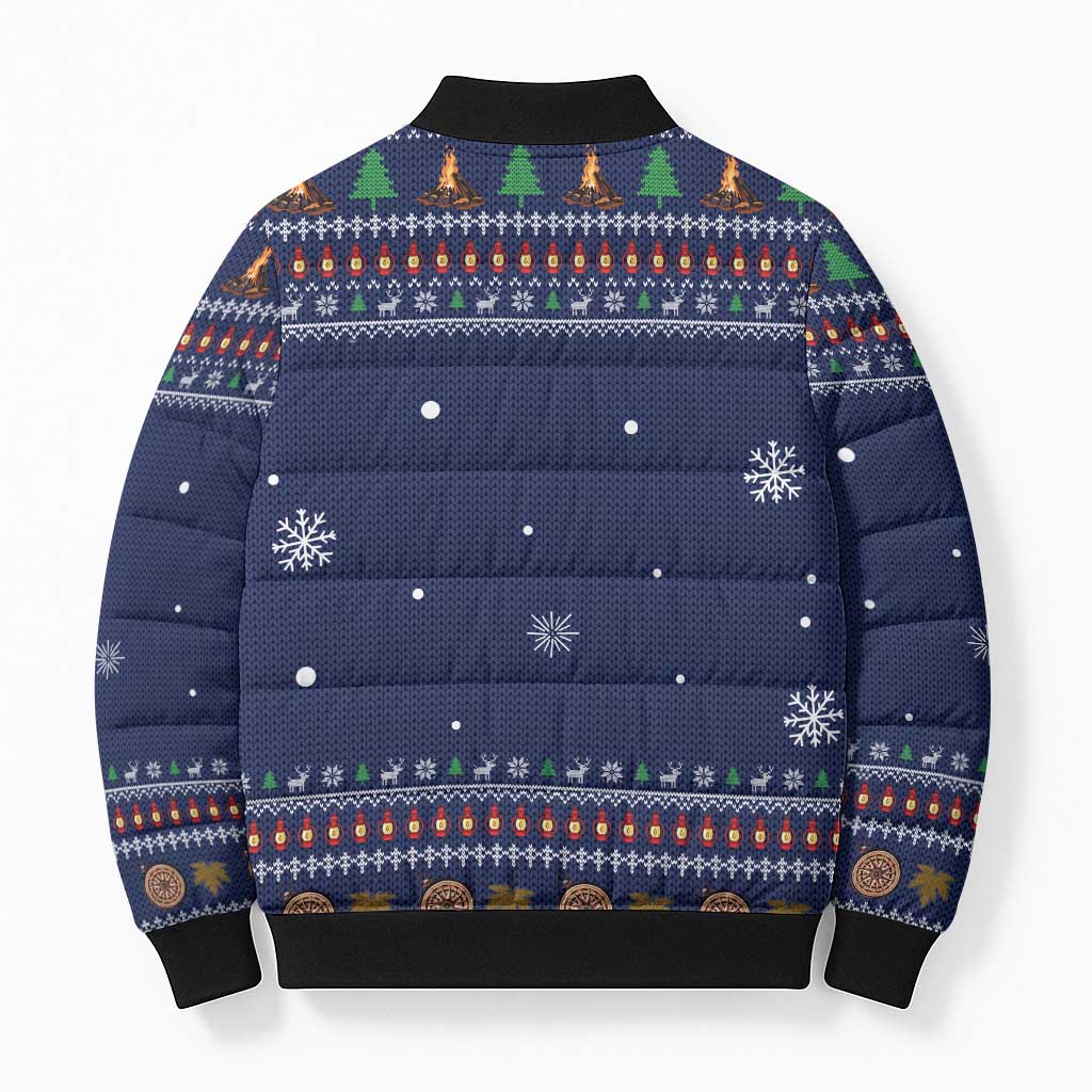 Camping I Hate People Christmas Bomber Puffer Jacket Xmas Holiday Patterns - Wonder Print Shop