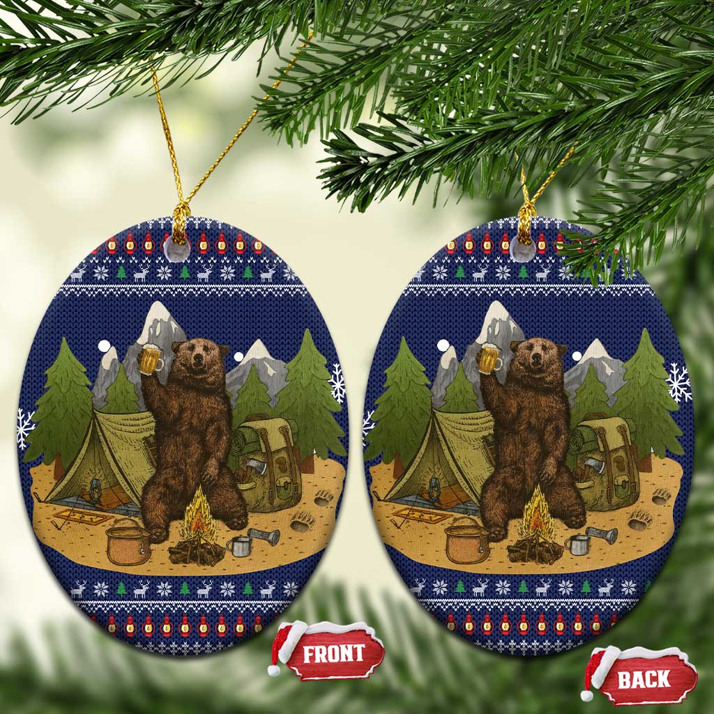 Camping I Hate People Christmas Ceramic Ornament Xmas Holiday Patterns - Wonder Print Shop
