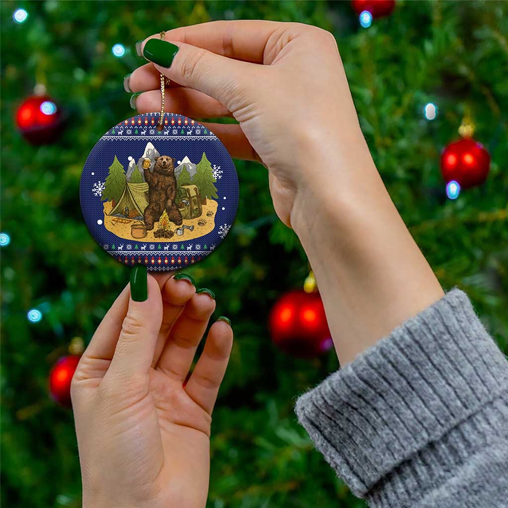 Camping I Hate People Christmas Ceramic Ornament Xmas Holiday Patterns - Wonder Print Shop