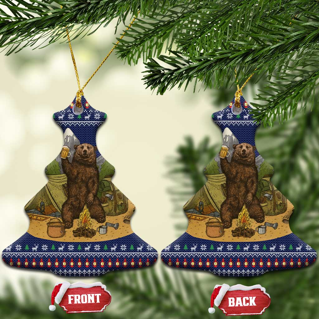 Camping I Hate People Christmas Ceramic Ornament Xmas Holiday Patterns - Wonder Print Shop