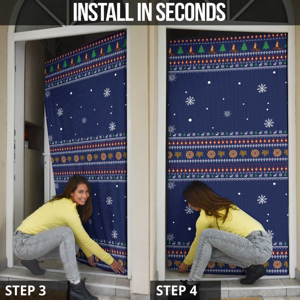 Camping I Hate People Christmas Door Cover Xmas Holiday Patterns - Wonder Print Shop
