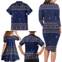 Camping I Hate People Christmas Family Matching Long Sleeve Bodycon Dress and Hawaiian Shirt Xmas Holiday Patterns - Wonder Print Shop