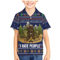 Camping I Hate People Christmas Family Matching Mermaid Dress and Hawaiian Shirt Xmas Holiday Patterns - Wonder Print Shop