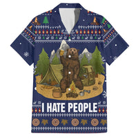 Camping I Hate People Christmas Family Matching Off The Shoulder Long Sleeve Dress and Hawaiian Shirt Xmas Holiday Patterns - Wonder Print Shop