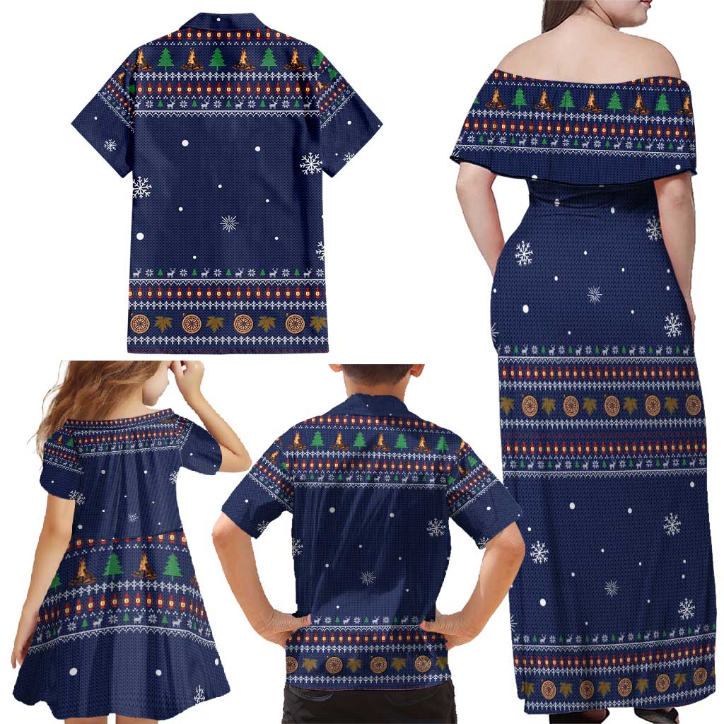 Camping I Hate People Christmas Family Matching Off Shoulder Maxi Dress and Hawaiian Shirt Xmas Holiday Patterns - Wonder Print Shop