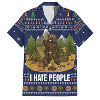 Camping I Hate People Christmas Family Matching Off Shoulder Maxi Dress and Hawaiian Shirt Xmas Holiday Patterns - Wonder Print Shop