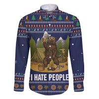 Camping I Hate People Christmas Family Matching Off Shoulder Maxi Dress and Hawaiian Shirt Xmas Holiday Patterns - Wonder Print Shop