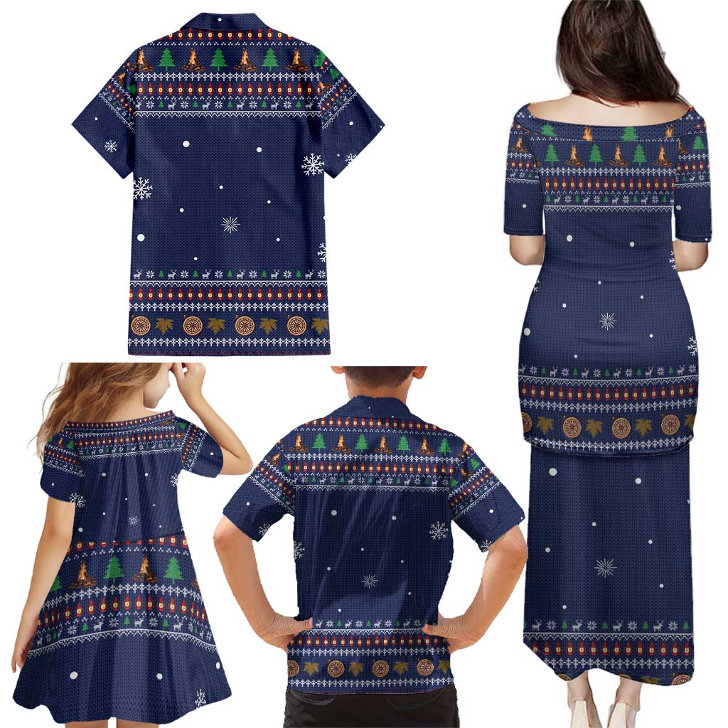 Camping I Hate People Christmas Family Matching Puletasi and Hawaiian Shirt Xmas Holiday Patterns - Wonder Print Shop