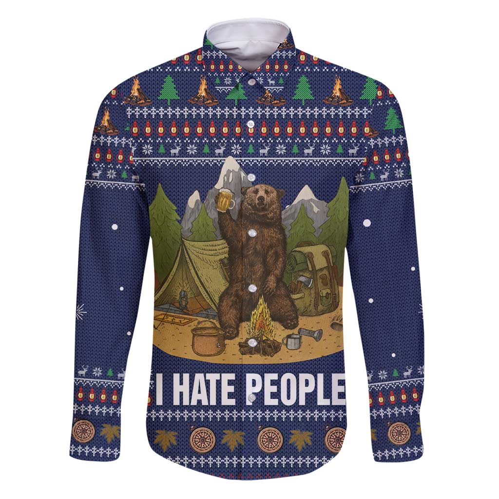 Camping I Hate People Christmas Family Matching Puletasi and Hawaiian Shirt Xmas Holiday Patterns - Wonder Print Shop