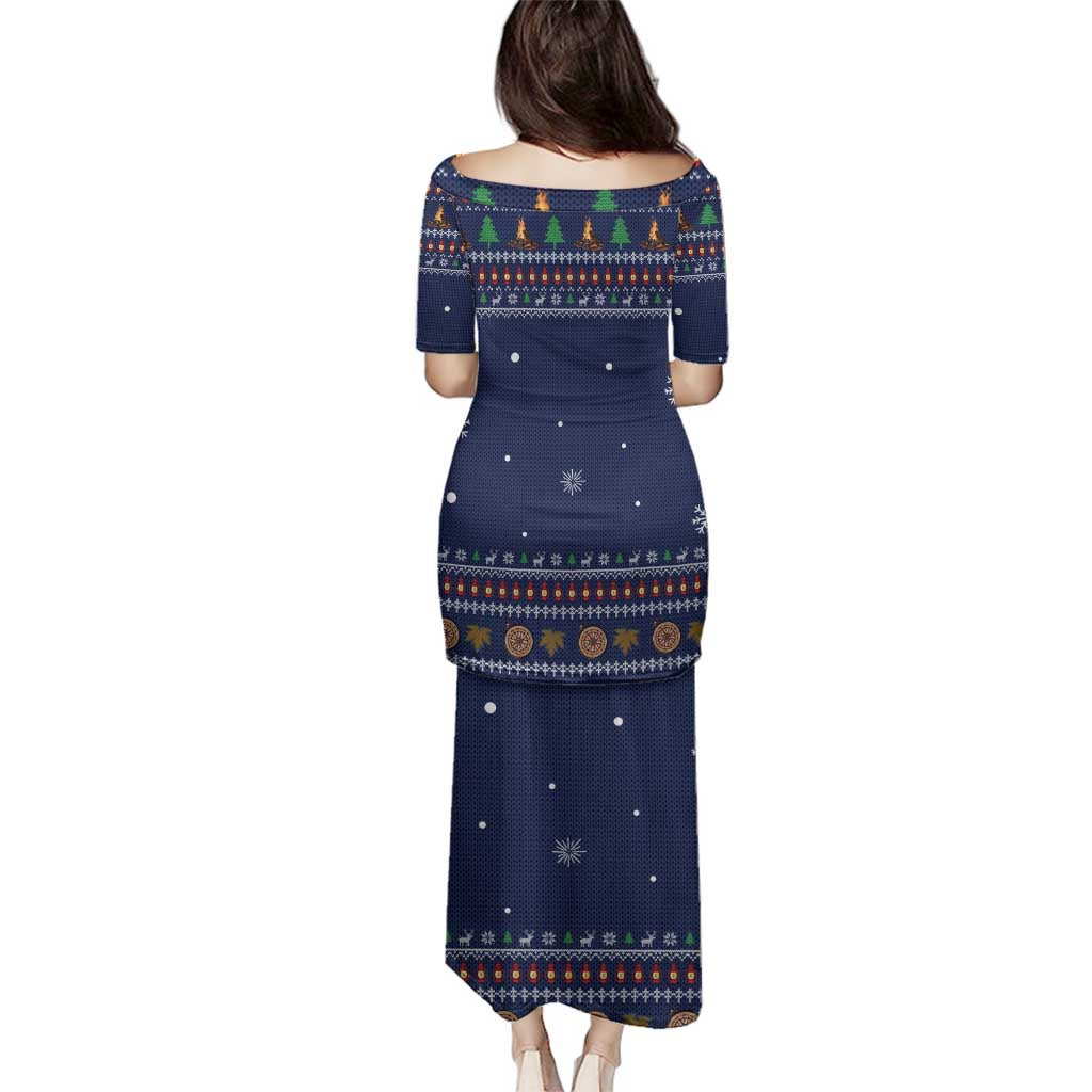 Camping I Hate People Christmas Family Matching Puletasi and Hawaiian Shirt Xmas Holiday Patterns - Wonder Print Shop