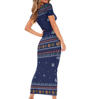 Camping I Hate People Christmas Family Matching Short Sleeve Bodycon Dress and Hawaiian Shirt Xmas Holiday Patterns - Wonder Print Shop