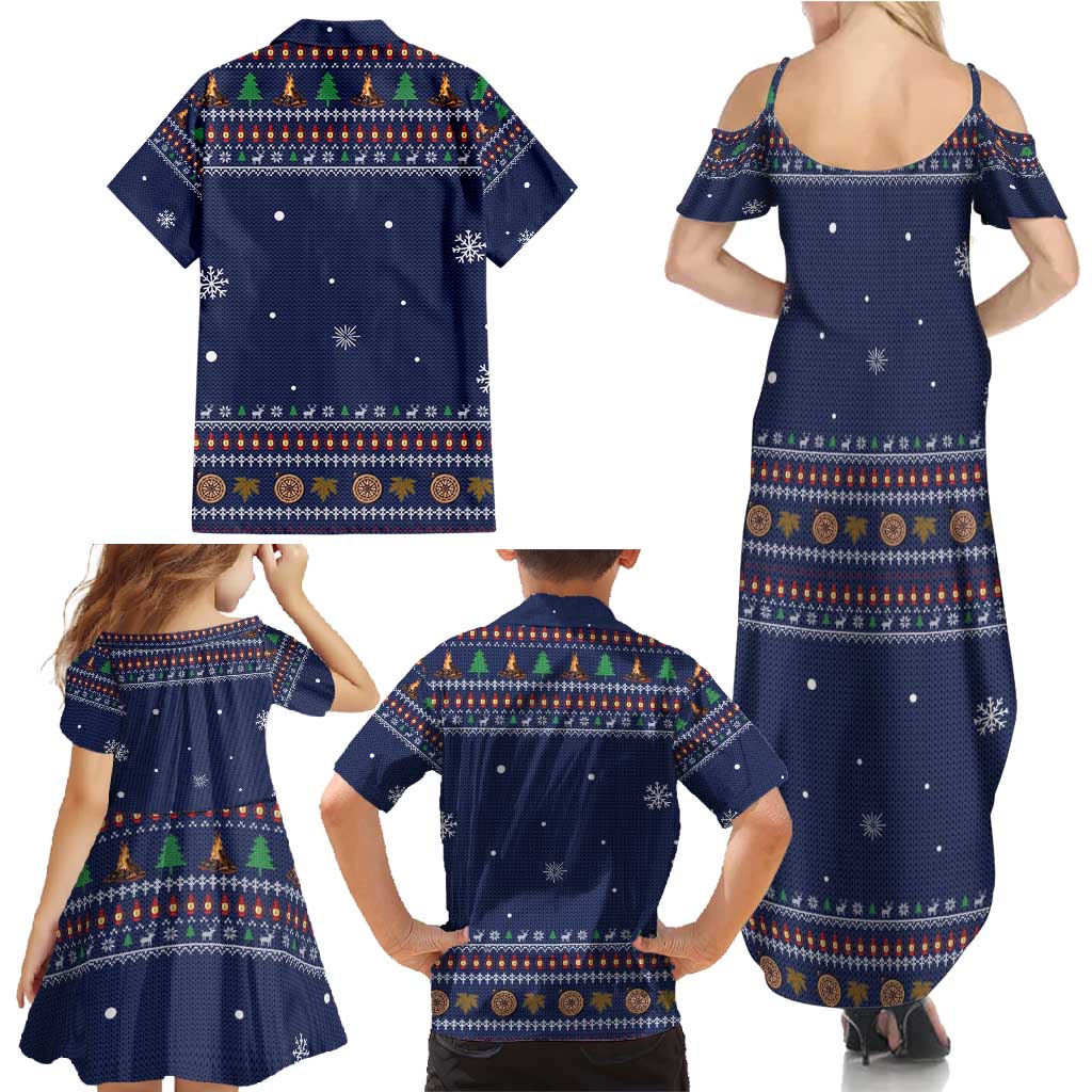 Camping I Hate People Christmas Family Matching Summer Maxi Dress and Hawaiian Shirt Xmas Holiday Patterns - Wonder Print Shop