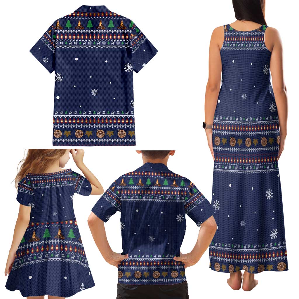 Camping I Hate People Christmas Family Matching Tank Maxi Dress and Hawaiian Shirt Xmas Holiday Patterns - Wonder Print Shop