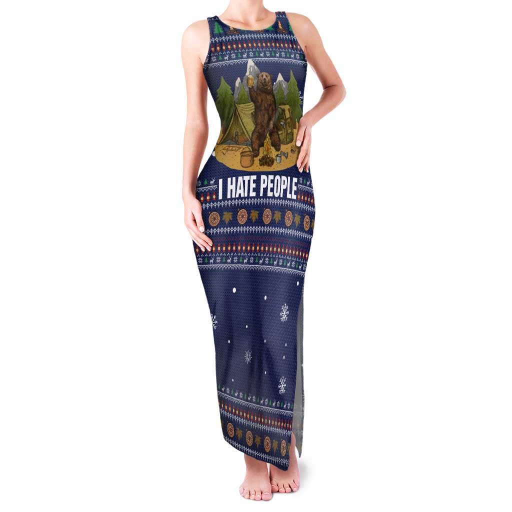 Camping I Hate People Christmas Family Matching Tank Maxi Dress and Hawaiian Shirt Xmas Holiday Patterns - Wonder Print Shop