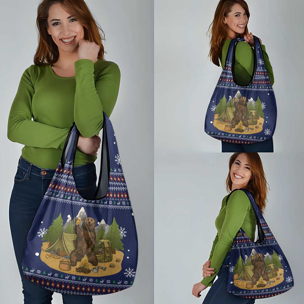Camping I Hate People Christmas Grocery Bag Xmas Holiday Patterns - Wonder Print Shop