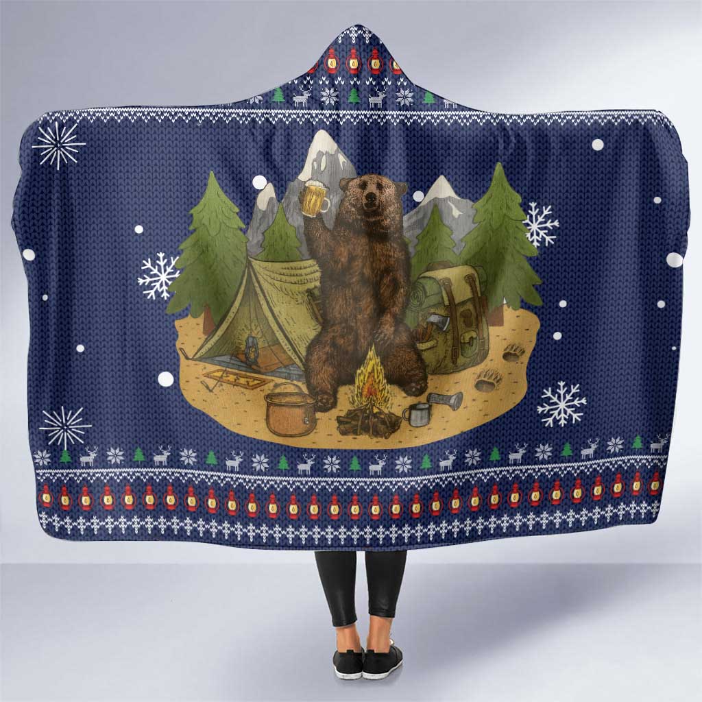 Camping I Hate People Christmas Hooded Blanket Xmas Holiday Patterns - Wonder Print Shop