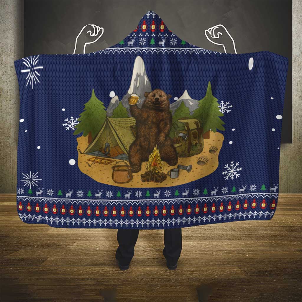 Camping I Hate People Christmas Hooded Blanket Xmas Holiday Patterns - Wonder Print Shop