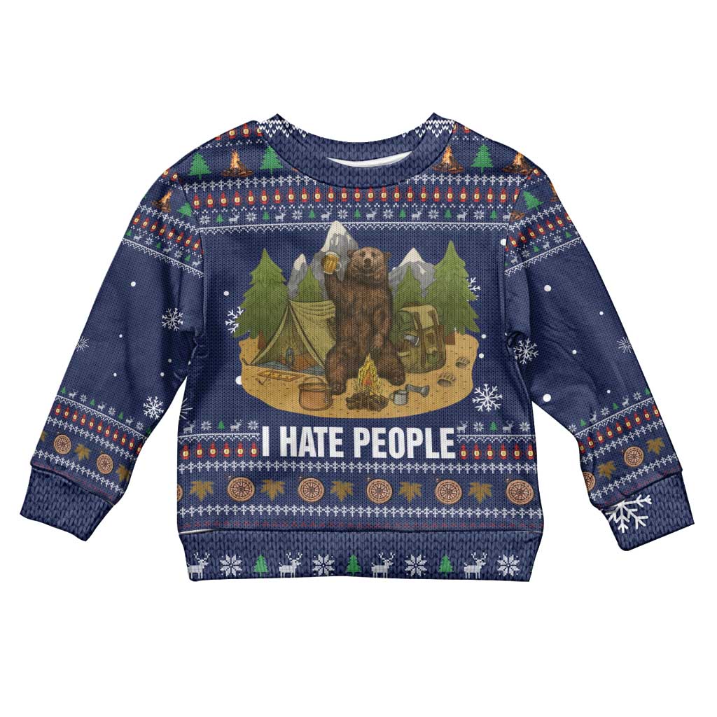 Camping I Hate People Christmas Kid Ugly Christmas Sweater Xmas Holiday Patterns - Wonder Print Shop
