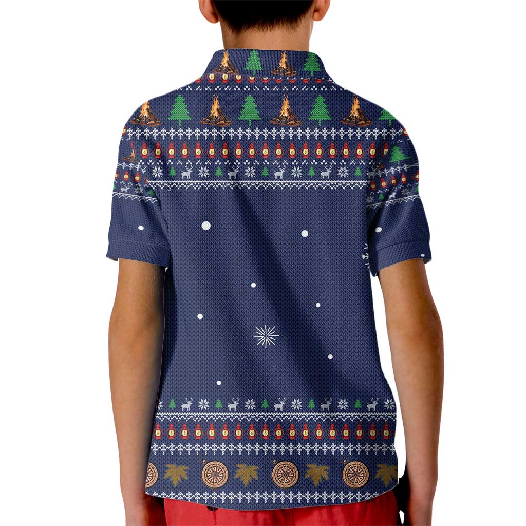 Camping I Hate People Christmas Kid Polo Shirt Xmas Holiday Patterns - Wonder Print Shop