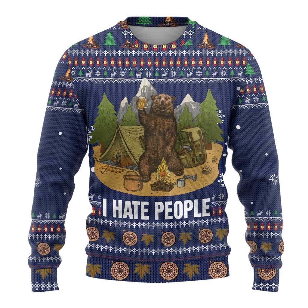 Camping I Hate People Christmas Ugly Christmas Sweater Xmas Holiday Patterns - Wonder Print Shop