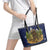 Camping I Hate People Christmas Leather Tote Bag Xmas Holiday Patterns - Wonder Print Shop