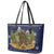 Camping I Hate People Christmas Leather Tote Bag Xmas Holiday Patterns - Wonder Print Shop