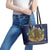 Camping I Hate People Christmas Leather Tote Bag Xmas Holiday Patterns - Wonder Print Shop