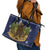 Camping I Hate People Christmas Leather Tote Bag Xmas Holiday Patterns - Wonder Print Shop